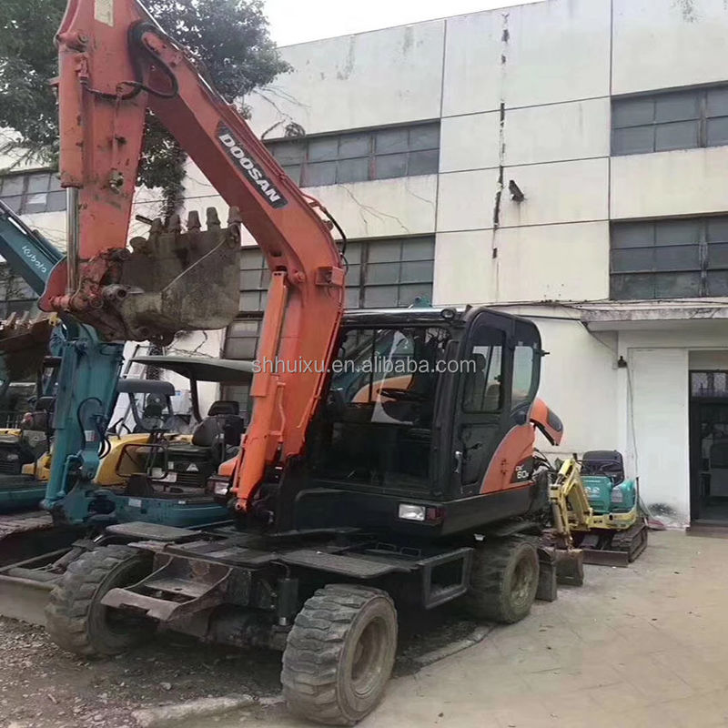 excellente performance pour Doosan 60w utilisée excavateur à roues de seconde main excavateur à roues doosan DX60W
