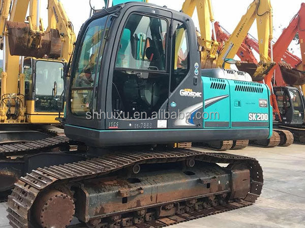 Kobelco SK200 Meilleur vendeur de l'excavateur à rampe d'occasion Kobelco SK200/machine de creusement d'occasion de bonne qualité Kobelco SK200 à vendre