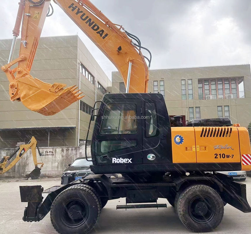 Excavateur à roues de bonne qualité HYUNDAI210W 21T Excavateur d'occasion Machine de creusement à vendre