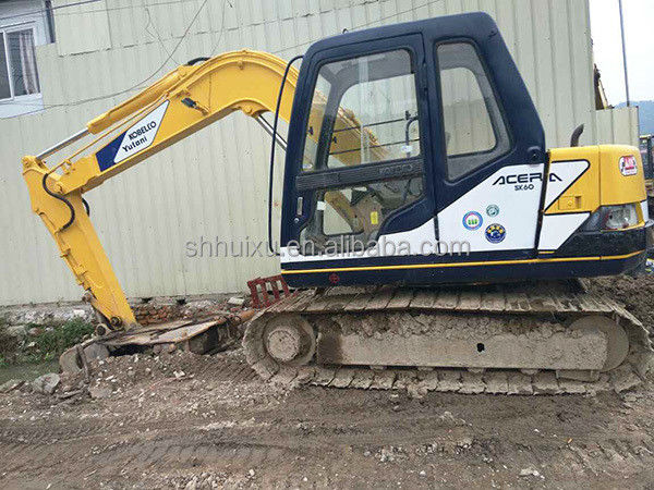Excavateur à rampe hydraulique utilisé Kobelco60-3, mini d'occasion de haute qualité excavateur KOBELCO60-3 prix bon marché
