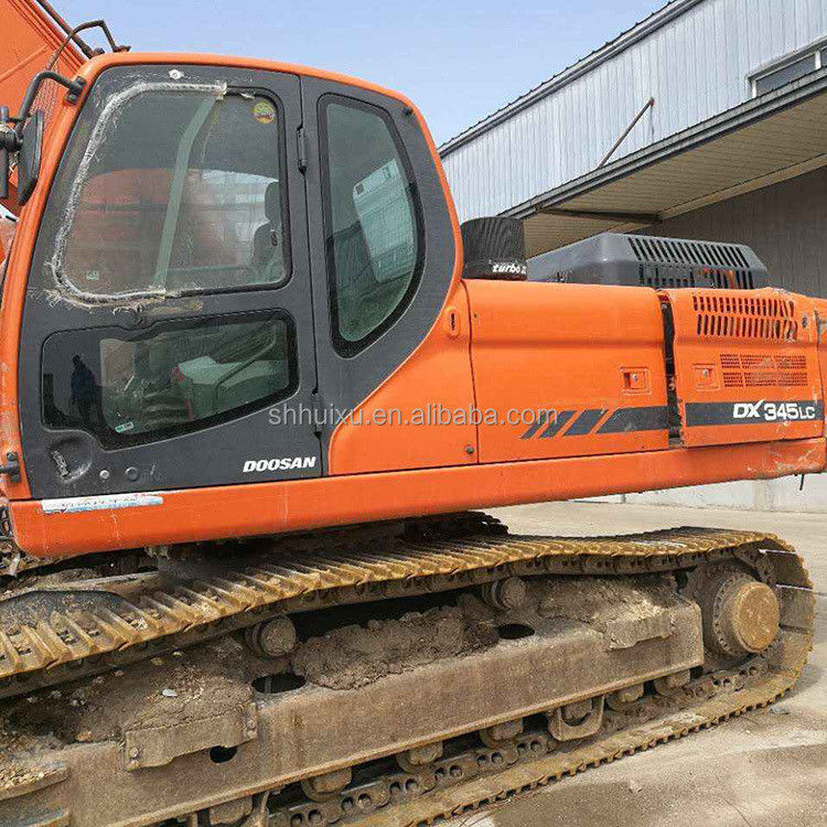 Vente à chaud de Doosan Excellente qualité Excavateur hydraulique à rampe d'occasion DOOSAN DX345 Corée d'origine/machine de creusement d'occasion meilleure vente bon prix