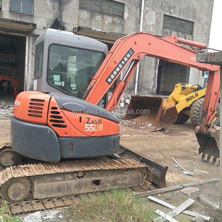 Hitachi en stock Mini-pelée japonaise HITACHI 55 à vendre/Une petite pelle à excavatrice en bon état HITACHI 55