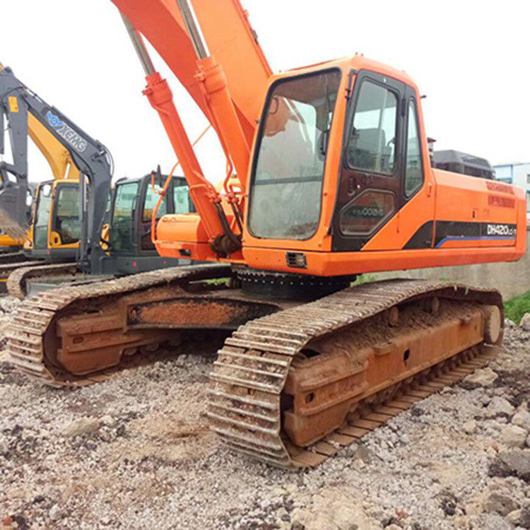 Vente à chaud de Doosan Excellente qualité d'occasion excavateur hydraulique à rampe DOOSAN DH420 machine de creusement utilisée best-seller