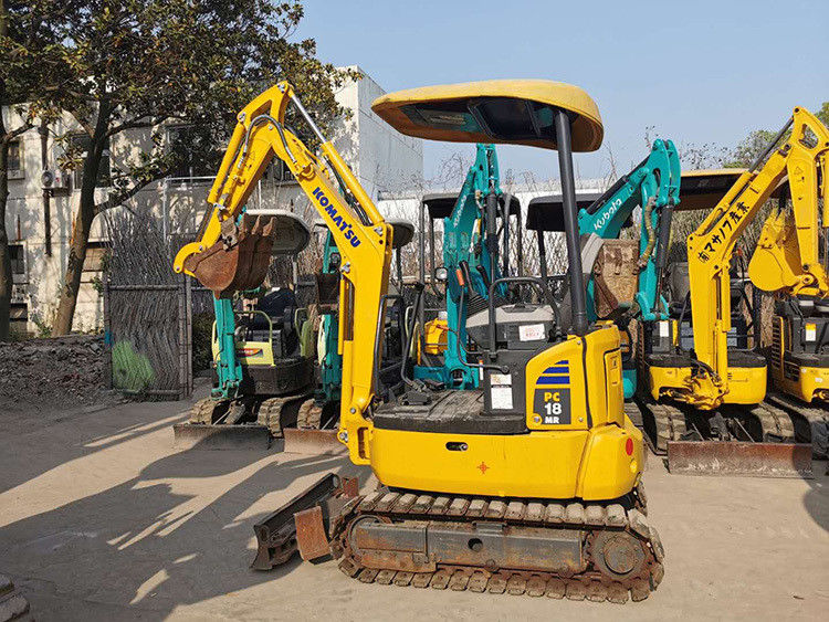 mini utilisé komatsu pc18 excavateur pc 18 1,8 tonne creuseur pc18mr moteur diesel japonais bonne performance