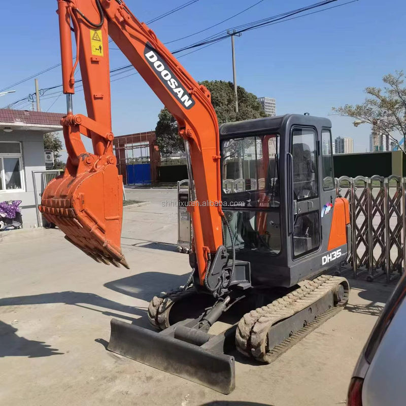 Vente à chaud de Doosan Excavatrice Doosan DH35 d'occasion, mini-excavatrice Doosan avec lame de dozer, Doosan DH35 DH55 DH60 DH70 DH80 DX80 DX75 en stock