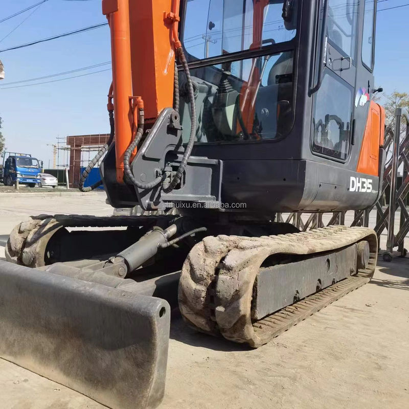 Vente à chaud de Doosan Excavatrice Doosan DH35 d'occasion, mini-excavatrice Doosan avec lame de dozer, Doosan DH35 DH55 DH60 DH70 DH80 DX80 DX75 en stock