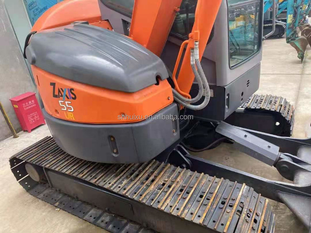 Hitachi en stock Prix bon marché mini-pelée japonaise HITACHI 55/Excavateur hydraulique de deuxième main Excavateur en bon état HITACHI 55