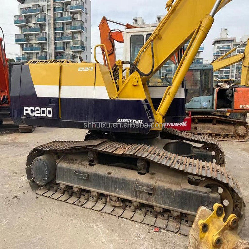 Komatsu Excavateur PC200-7 à rampe utilisée machine à creuser d'occasion d'origine japonaise à vendre