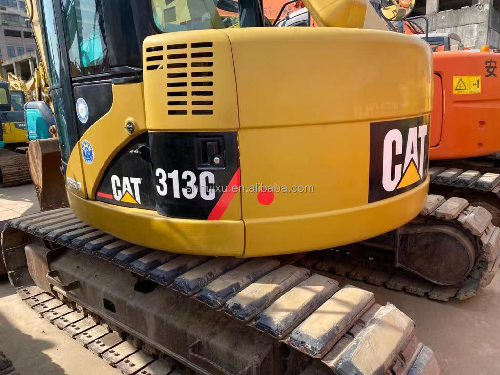 Excavateurs utilisés cat313/ excavateur hydraulique à rampe à bas prix machine de creusement utilisée CAT313C en bon état à vendre