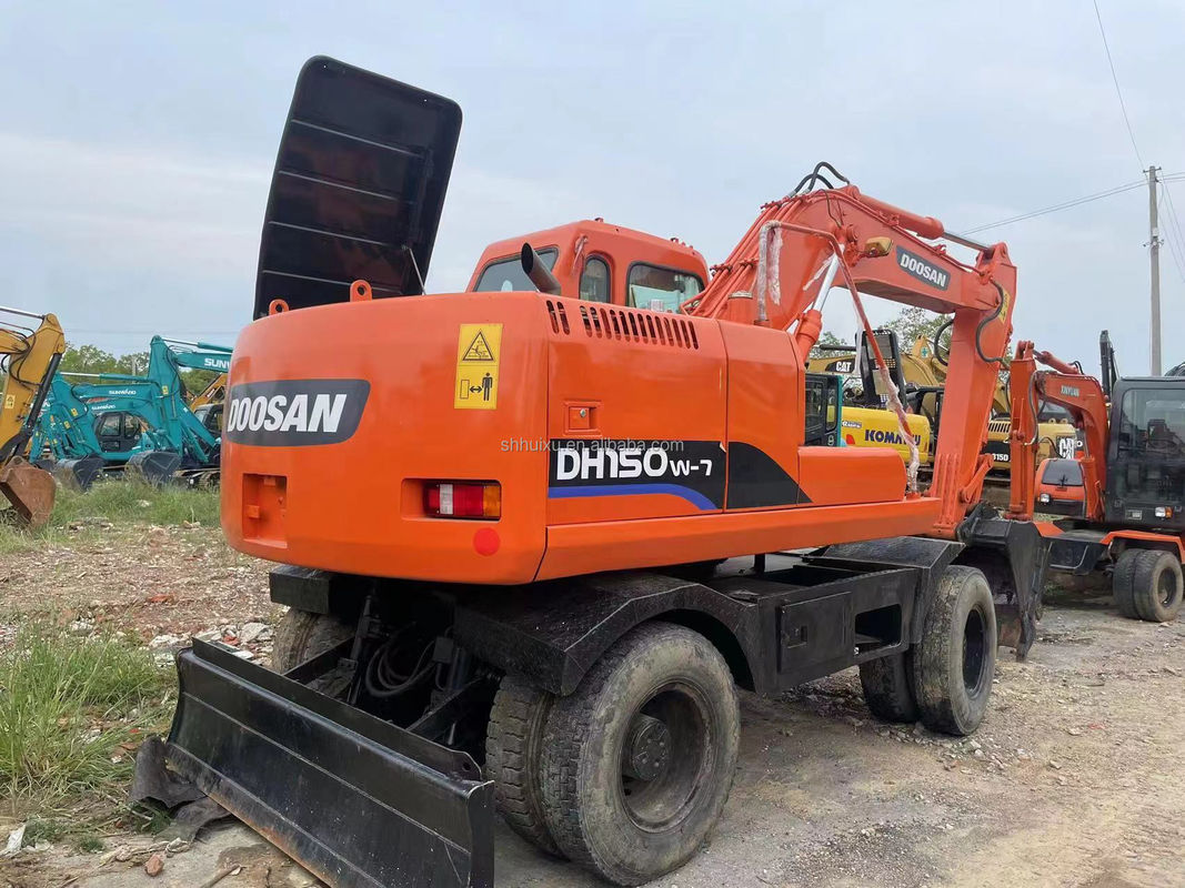 Chine excavateur à roues Doosan 150 excavateur d'occasion machine lourde grande excavatrice
