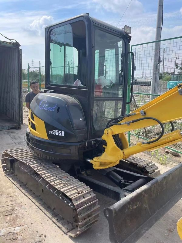 Excavateur mini à moteur à haute puissance utilisé Kobelco Sk35 3,5 tonnes 0,75m3
