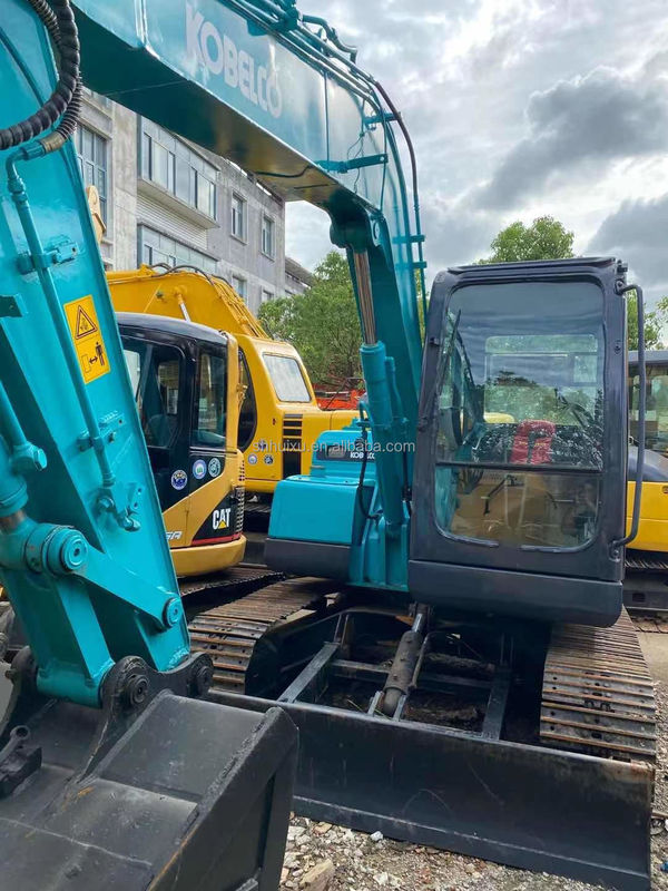 Couleur bleue Peinture d'origine utilisée Kobelco 75 Excavateur d'occasion 7,5 Tonnes