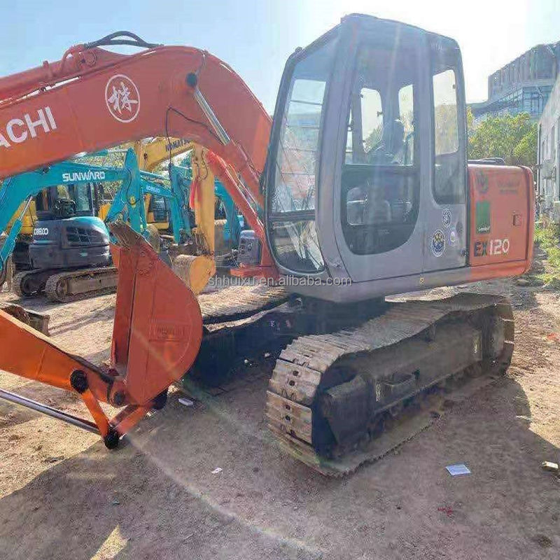 Hitachi en stock Le plus vendu Hitachi EX120 d'occasion Excavateur hydraulique à rampe/machine de creusement d'occasion Hitachi EX120 Prix bon marché