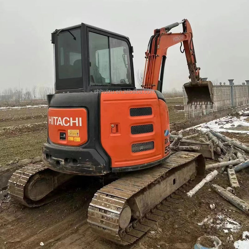 Vente à chaud mini-pelles d'occasion Hitachi ZX55U Prix bon marché/bonne qualité Hitachi ZX55U Excavateur hydraulique à rampe d'occasion