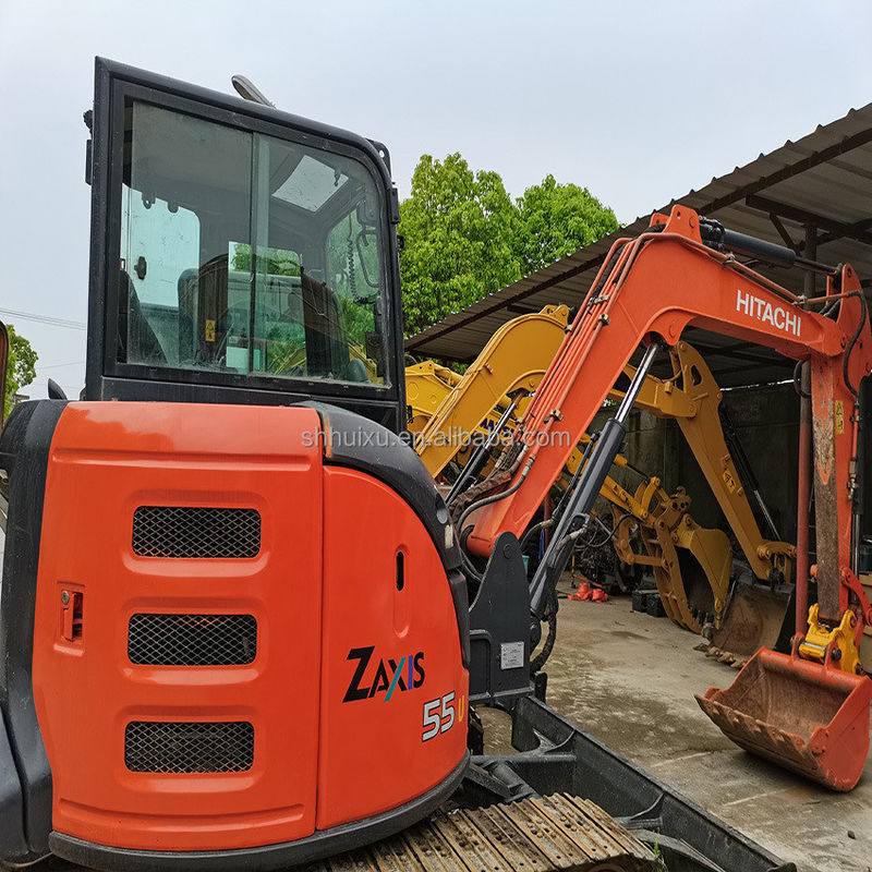 Hitachi en stock Excellente qualité Hitachi ZX55U Excavatrice hydraulique à rampe d'occasion/mini-pelée d'occasion Hitachi ZX55U Prix bon marché
