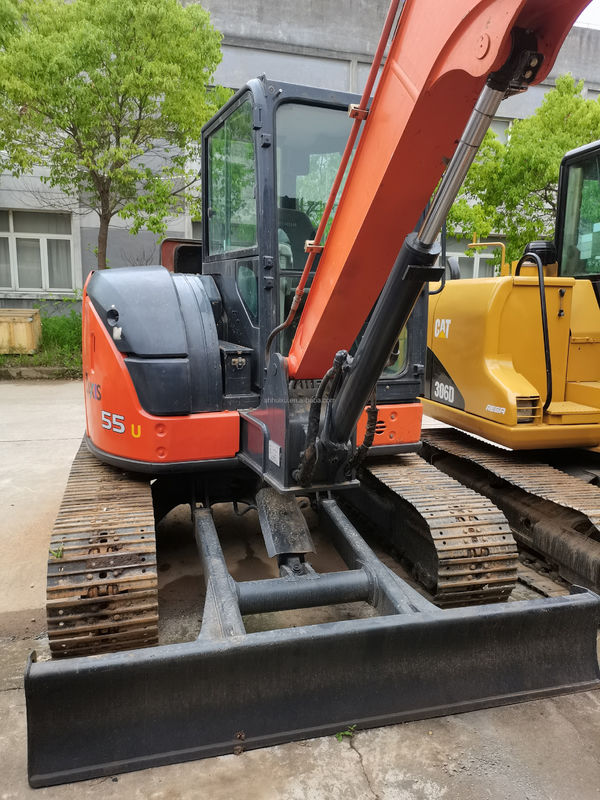 Hitachi en stock Excellente qualité Hitachi ZX55U Excavatrice hydraulique à rampe d'occasion/mini-pelée d'occasion Hitachi ZX55U Prix bon marché