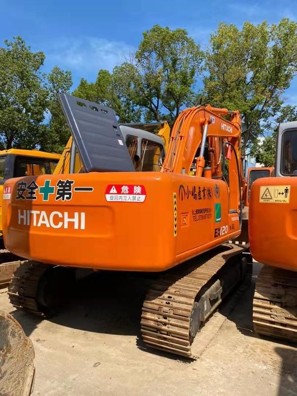 Meilleur vendeur HITACHI ex120 Excavateur hydraulique à rampe d'occasion Bonne qualité/machine de creusement d'occasion HITACHI ex120 vente à chaud