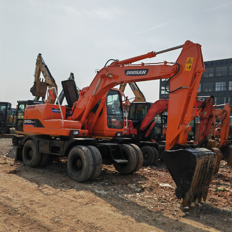 Excavateur à roues neuves de seconde main DOOSAN DH150W-7 Excavateur à quatre roues d'occasion