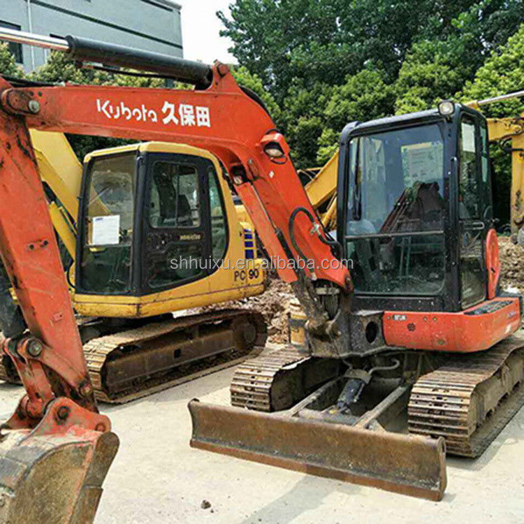 Mini creuseuse utilisée Kubota55 d'origine japonaise prix bon marché/ruleuse hydraulique d'occasion Excavateur Kubota55 Haute qualité