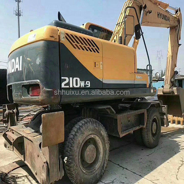 Corée d'origine 2014 Hyundai r210w-9 roue utilisée excavateur/ pneu machine R210w-9 Hyundai à vendre
