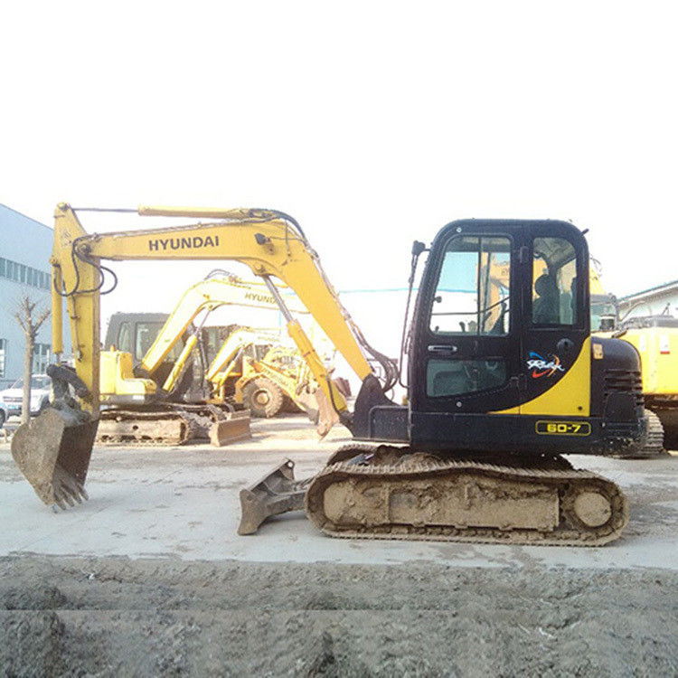6 tonnes Hyundai Excavators à roues d'occasion R60-7 Hyundai Excavators d'occasion Crawler 60