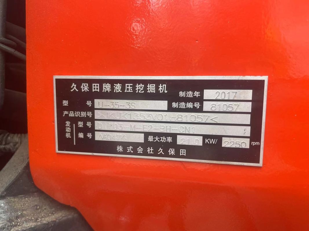 Mini-excavateur d'occasion Kubota U35 creuseuse utilisée petite machinerie mini creuseuseuse d'occasion mini-creuseuseuse d'occasion