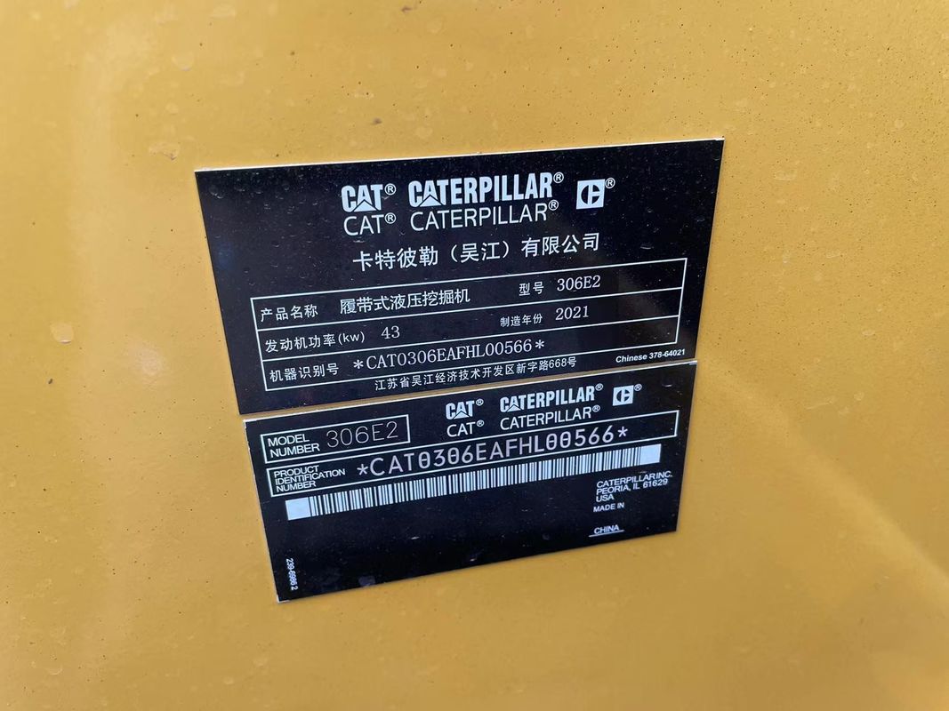 Mini-excavateur d'occasion CAT306E excavateur d'occasion machines d'occasion 6 tonnes excavateur de chat d'occasion Chine mini-excavateur