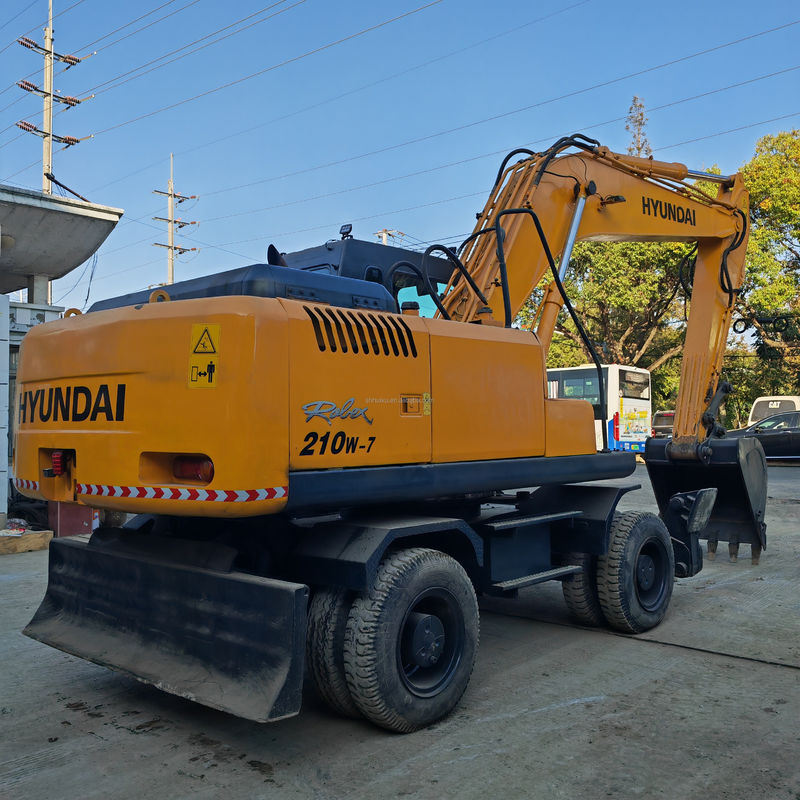 2.1m3 Capacité du seau Excavateur à roues d'occasion Hyundai 210 7 Excavateur d'occasion