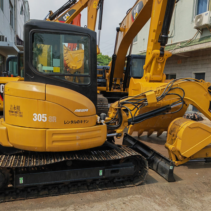 5 tonnes de mini-excavatrice à rampe utilisée Cat 305sr