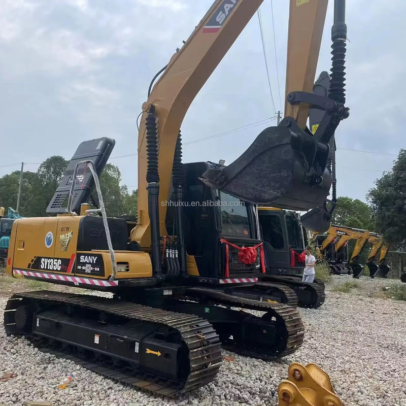 Excavateur chinois Sany 135 Excavateur Sany d'occasion 13 Tonnes moteur Cummins Jaune