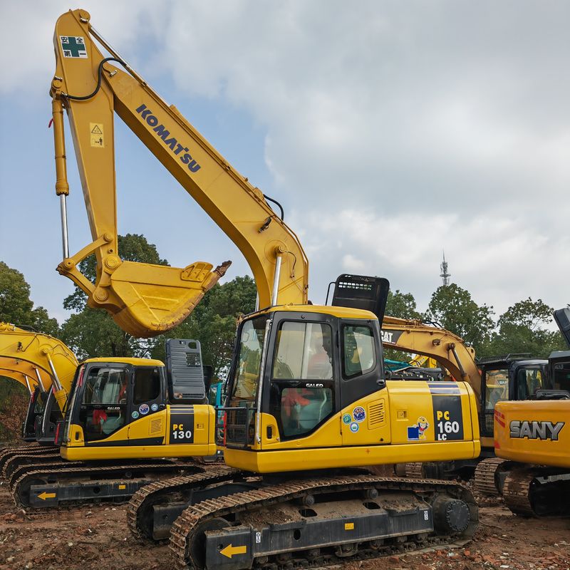 Excavateur à rampe utilisée Komatsu pc160 pour la construction minière meilleur prix de vente Avec certificat CE/EPA en stock