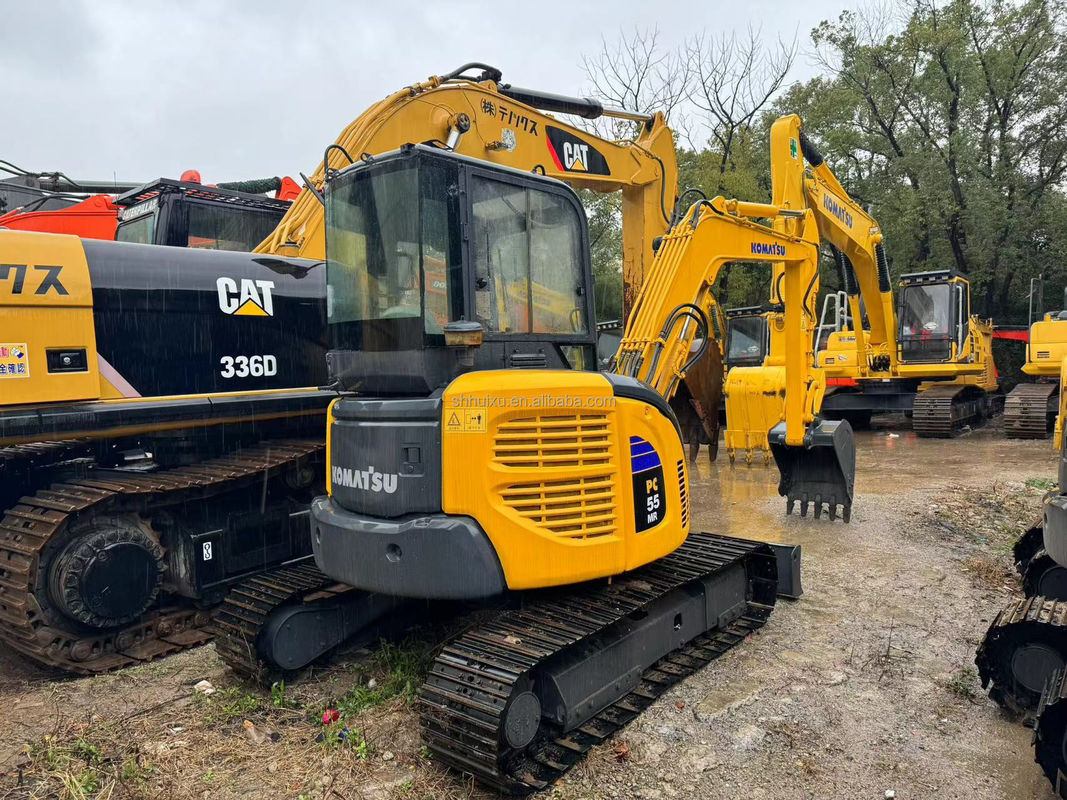 5.5T Mini Excavateur utilisé Excavateur utilisé Komatsu Pc55 2450mm 1760mm 0.15m3