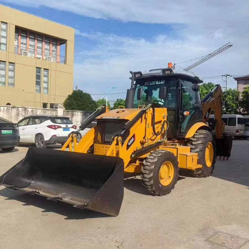 Excavateur d'occasion Caterpillar CAT420F machine de peinture routière/ tracteur japonais d'occasion machine routière moteur en bon état