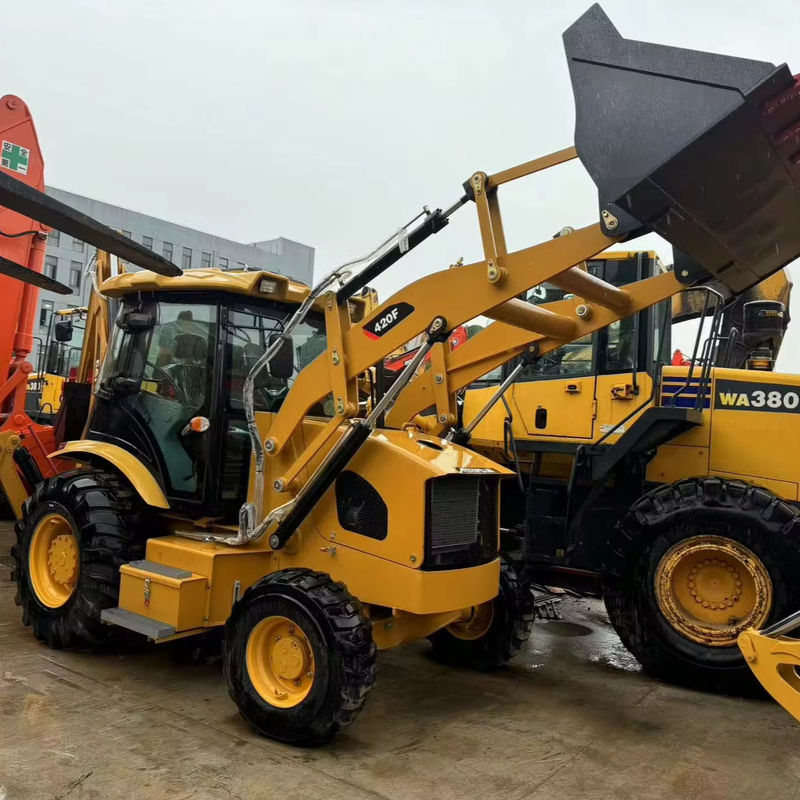 Chargeur de pelle utilisée Caterpillar CAT420F chargeur de pelle cat 420f/ moteur de pelle japonaise d'occasion en bon état