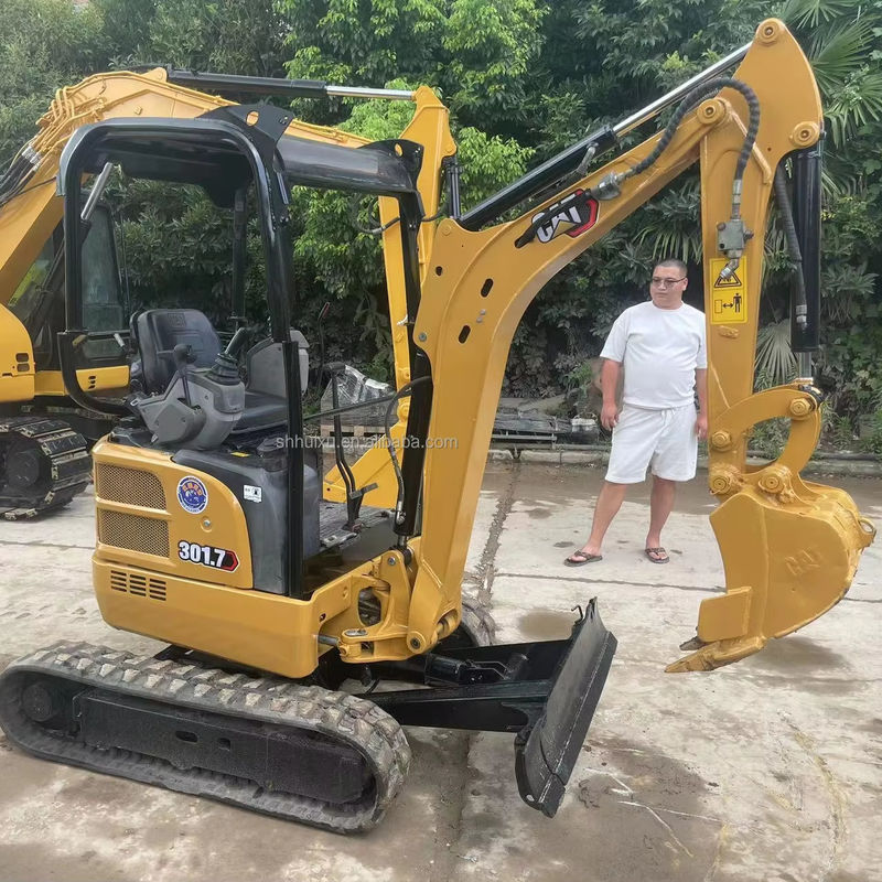 mini-excavateur cat301.7 utilisé avec voie en caoutchouc/mini-excavateur cat301.7 d'occasion avec prix bon marché à vendre
