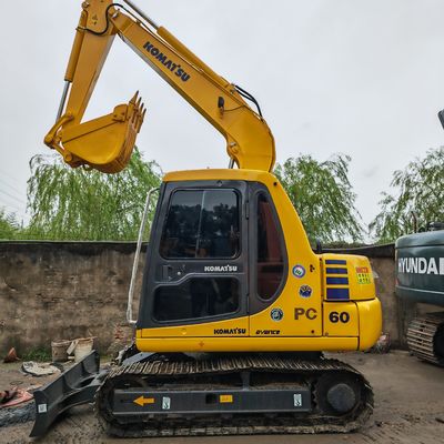 machine à creuser moyenne avec moteur japonais utilisée komatsu pc60-7/seconde excavateur à main komatsu pc60-7 en vente